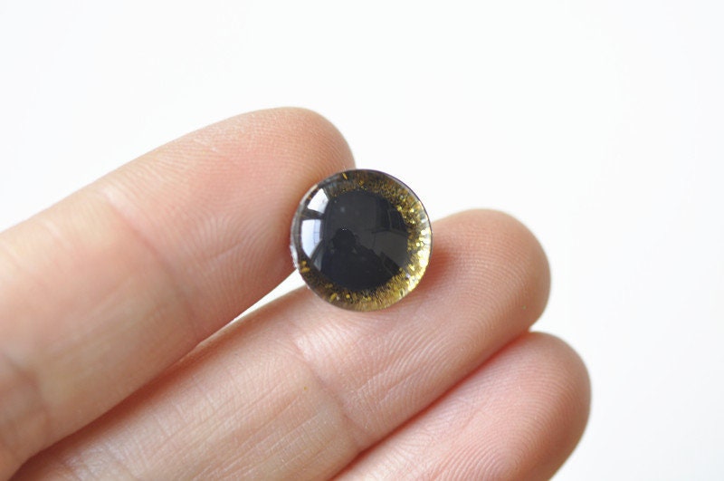 12mm Safety Eyes Gold Glittering Eyes/ Sparkle Amigurumi Animals Eyes Come With Washers/ 10pcs (5 Pairs) A Pack
