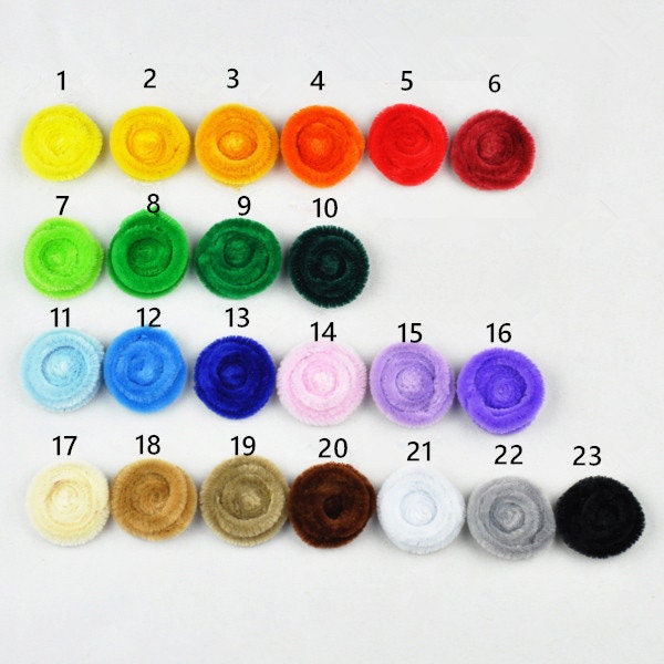 Chenille Stems Pipe Cleaner Tinsel Stems Wired Sticks For Making Toy Bears Bunnies 8mmx 50cm Set of 5