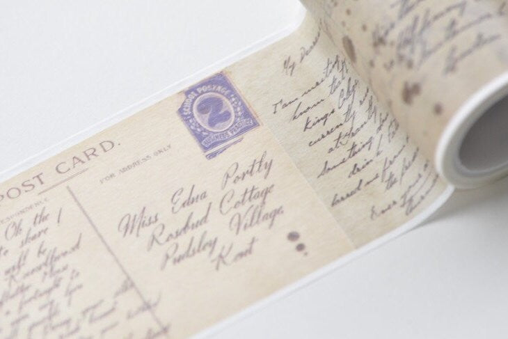 Retro Letter Washi Tape Wide Masking Tape 60mm wide x 5M No.12535