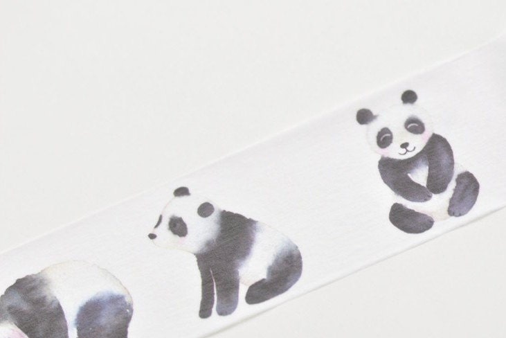 Cute Panda Bear Deco Tape Journaling Supplies Adhesive Washi Tape 30mm Wide x 5M Roll No.13326