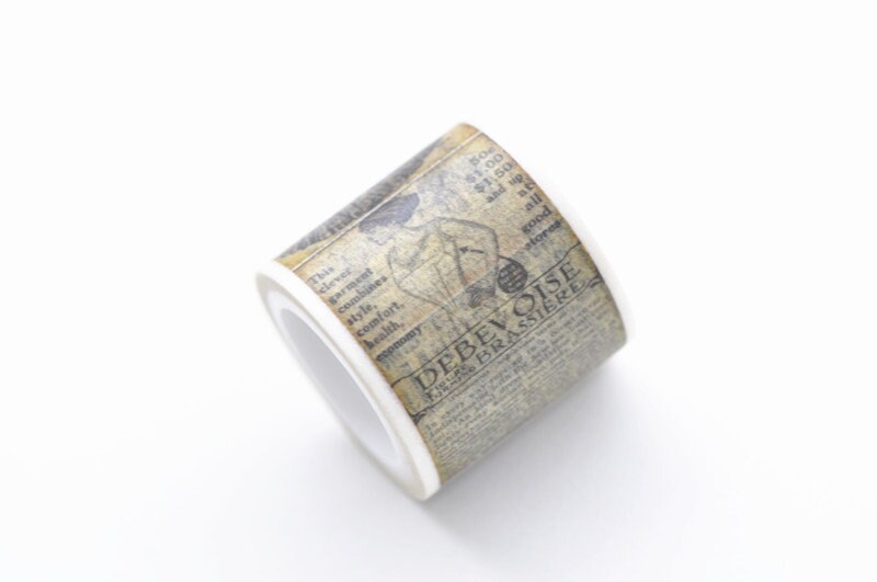 Vintage Newspaper Washi Tape/ Japanese Masking Tape 35mm wide x 5m long No.13302