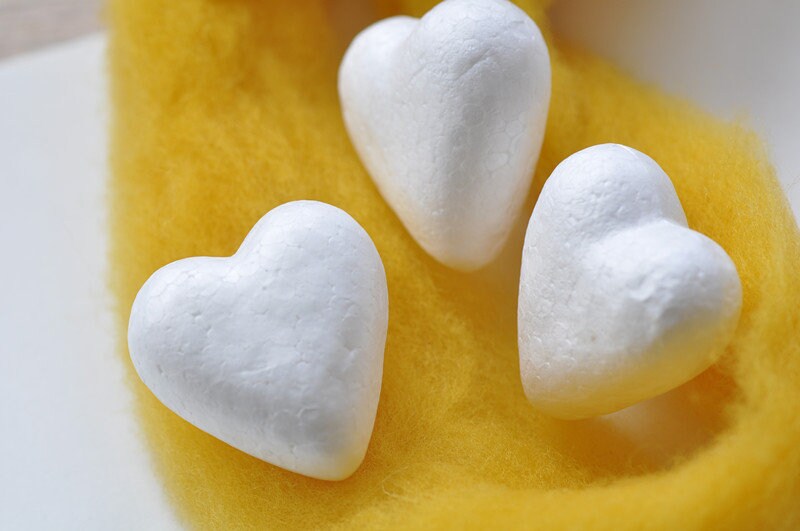 Cute Styrofoam Heart DIY Party Decoration 4cm 5pcs A Pack