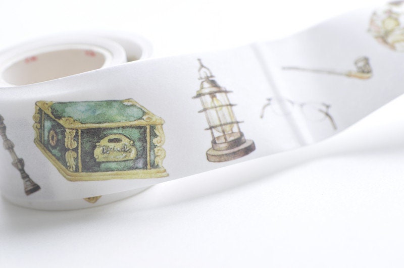 Retro Washi Tape Vintage Deco Tape With Release Paper 30mm x 3M No.12433