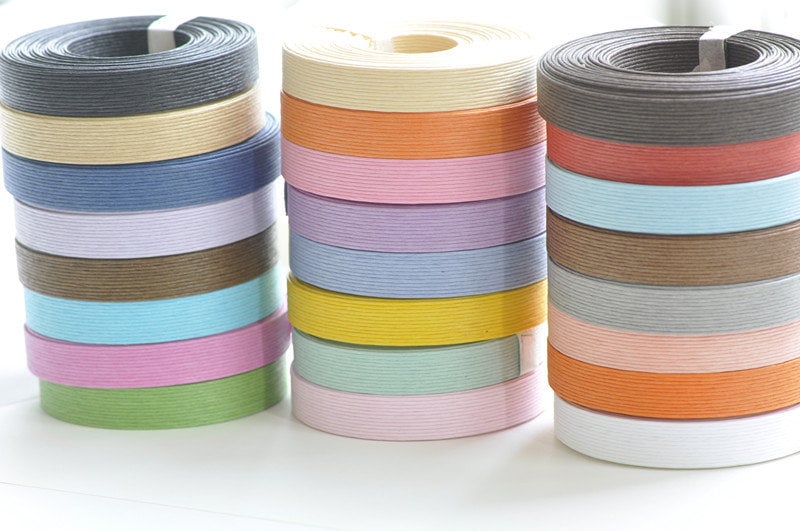 Japanese Craft Tape Paper Craft Band Basket Supplies 1.5cm x 5M/10M/20Meters Roll --23 Colors Available