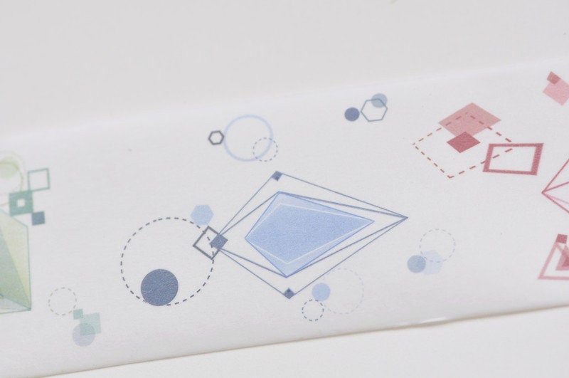 Colorful Geometric Shapes Masking Washi Tape 40mm x 3M No.10586