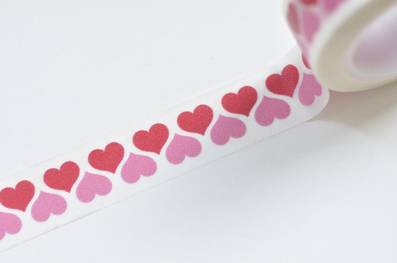 Cute Love Heart Washi Tape Masking Tape 15mm x 10M No.10683