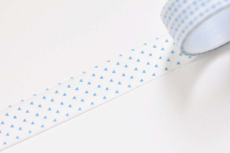 Blue Triangle Washi Tape Self-adhesive Tape 15mm x 2M Roll No.10691