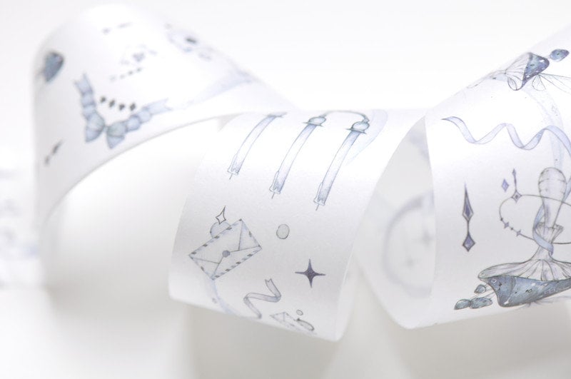 Retro Letter Washi Tape Wide Masking Tape 35mm wide x 3M No.12163