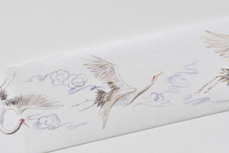 Crane Washi Tape/ Animals Japanese Masking Tape Deco Tape 34mm x 3M No.10552