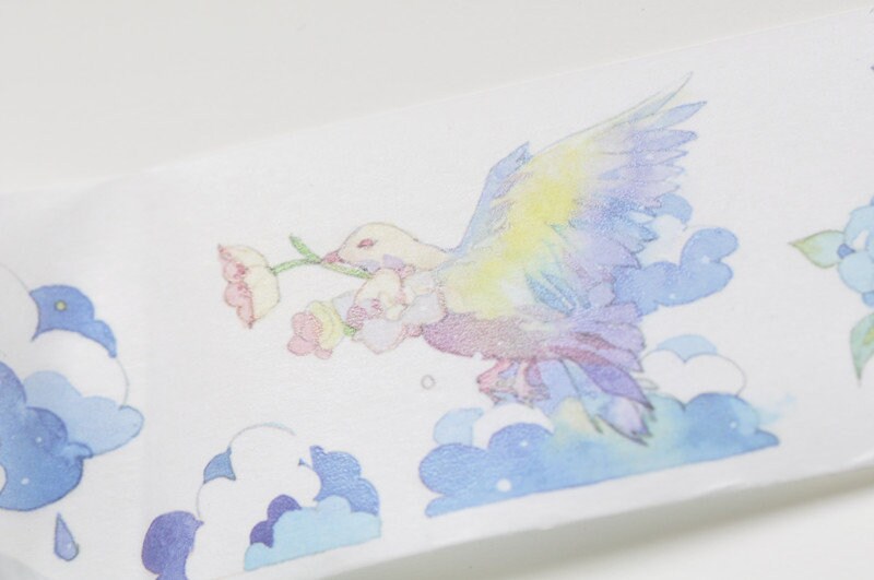 Wide Washi Tape Piegon Masking Tape 45mm Wide x 3M Long No.10553