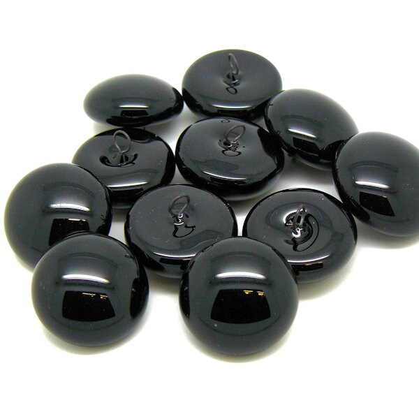 One Pair Germany Shiny Black Glass Eyes With A Loop Round Teddy Bear Eyes 2mm-20mm