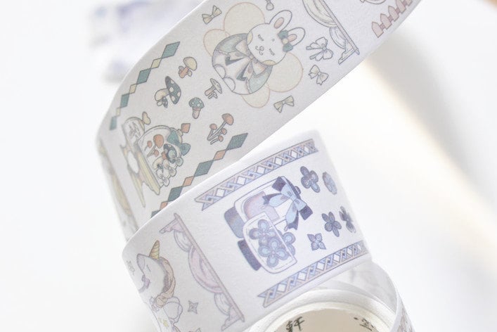 Sweet Rocking Horse Bunny Sheep Fish Washi Tape 30mm x 5M No.12970