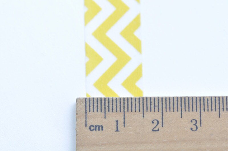 Yellow Chevron Translucent Washi Tape 15mm Wide x 10M Roll No.12240