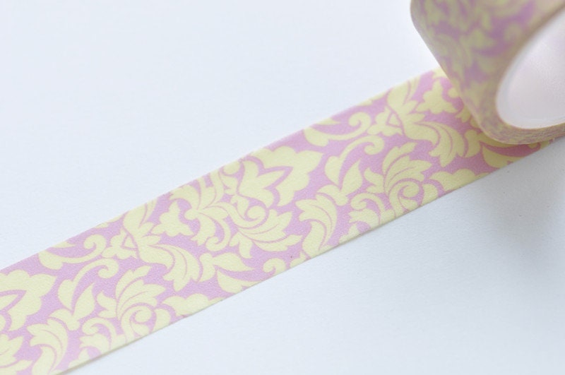 Retro Flower Washi Tape 20mm x 5M Roll ( 6/8" x 5 yards) No.10610
