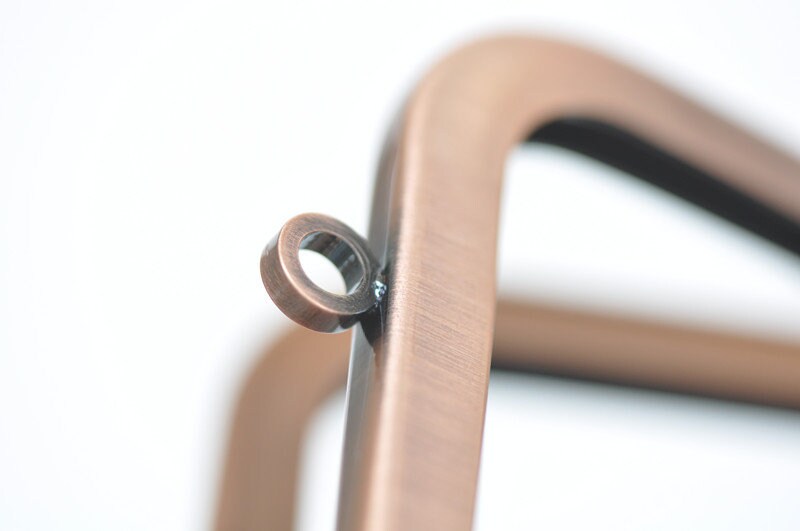 8" x 3" Copper Purse Frame Handle Purse Frame Glue-In Style 20.5 x 7cm