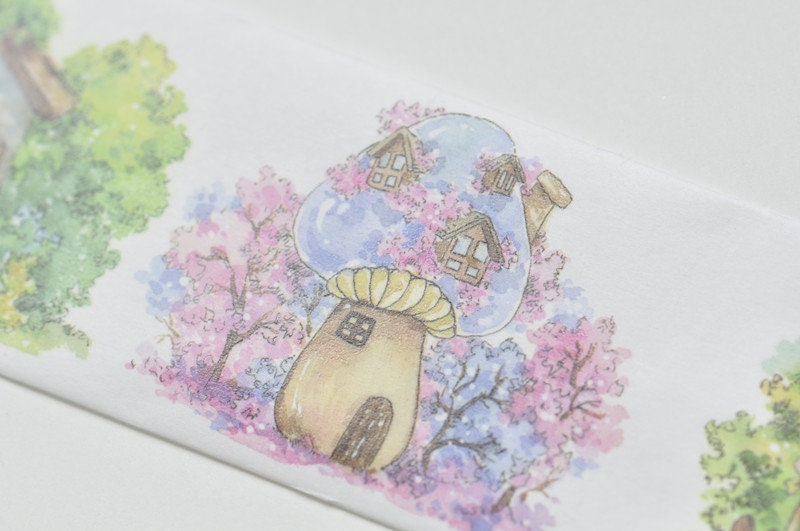 Mushroom House Washi Tape 50mm x 3M No.10976