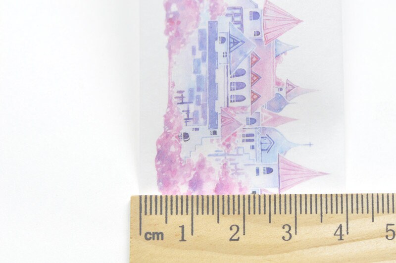 Vintage Castle Colorful Washi Tape/ Wide Japanese Masking Tape 40mm x 3M No.10702