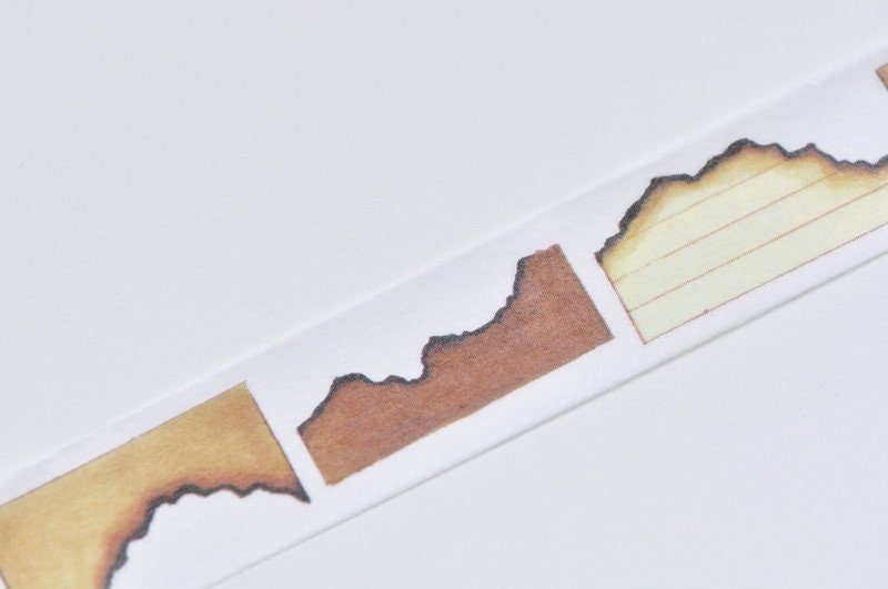 Burned Book Washi Tape/Japanese Masking Tape 20mm wide x 5M No.12052