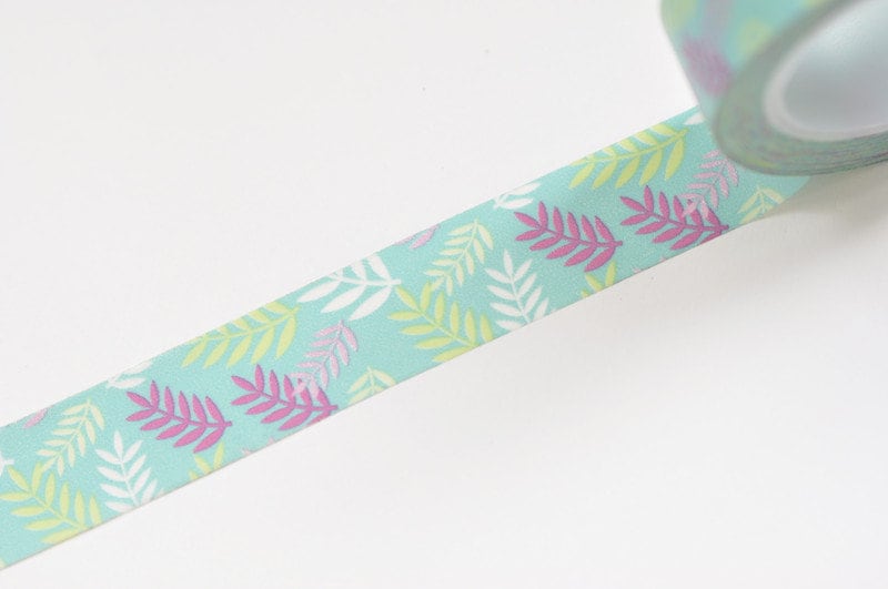 Vintage Flower Adhesive Planner Washi Tape 15mm Wide x 10M Roll No.13310