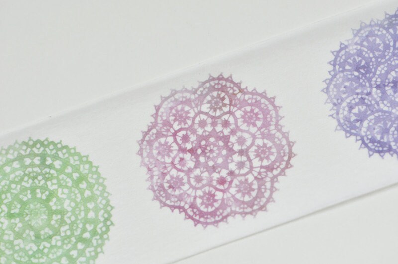 Retro Flowers Pattern Washi Tape/Japanese Masking Tape 40mm wide x 5M Long No.13163