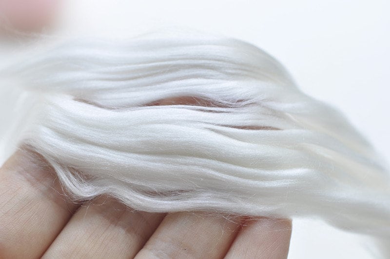 Shiny Silk Fiber Hair Makers Long Roving Doll Hair Dog Hair High Quality 5Gï¼?.17 OZ）A Pack