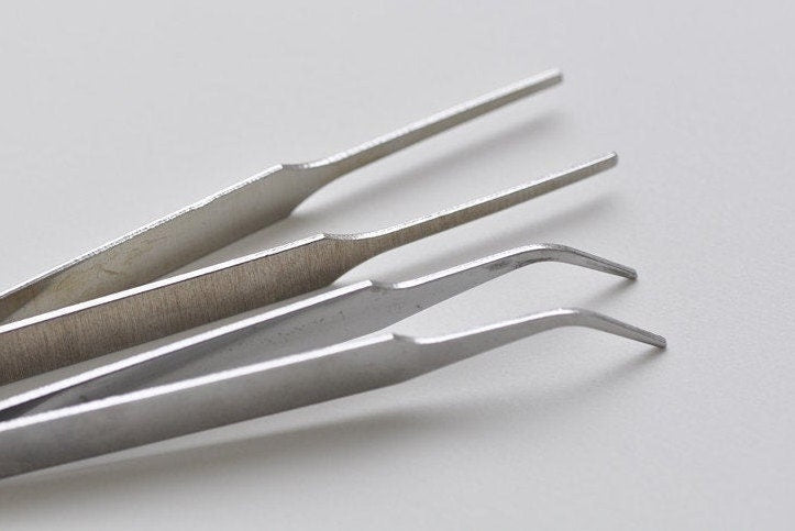 Needle Felting Tweezers Set of 2 Curved And Streight Nose Tweezer No.10932