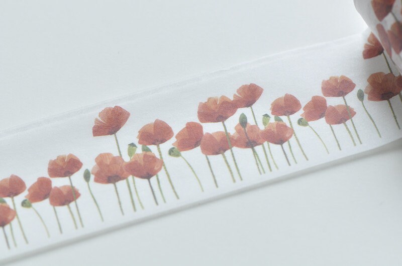 Retro Flowers Washi Tape Scrapbooking Tape 35mm x 3 Meters Roll No.12873