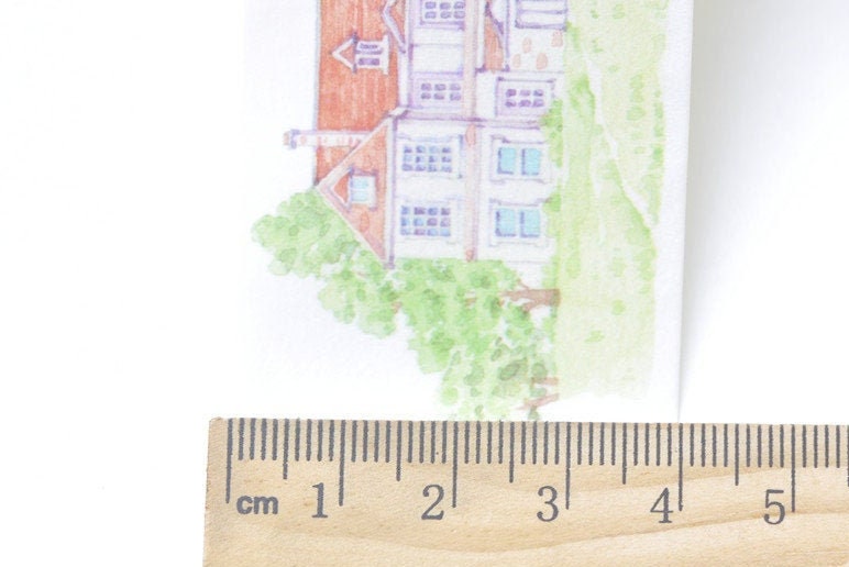 Retro House Washi Tape Scrapbooking Tape 40mm Wide x 3 Meters Roll No.13150