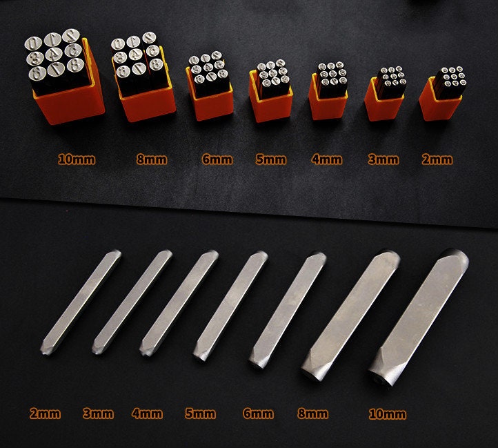 Size 2mm/3mm/4mm/5mm/6mm/8mm/10mm Alloy Steel Letters and Numbers Stamps Set A-Z And 0-9