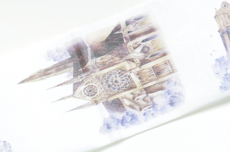 Vintage Castles Washi Tape /Japanese Masking Tape/ Deco Tape 45mm wide x 3M No.10558