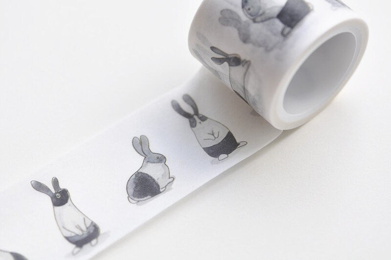 Retro Wide Bunny Masking Tape 30mm Wide x 5 Meters Roll No.12898