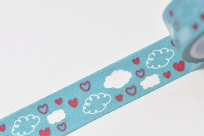 Lovely Cloud Washi Tape Scrapbooking Supply 15mm wide x 5M No.10686