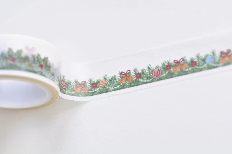 Merry Christmas Holiday Washi Tape 15mm Wide x 5M Roll No.10621