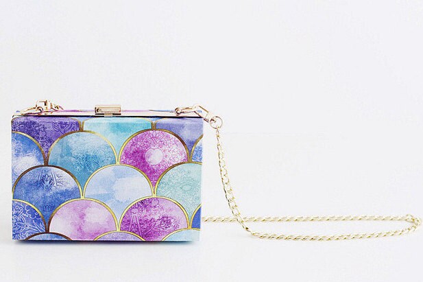 18cm ( 7") Box Purse Frame Clutch Bag Light Gold Glue-In Purse Frame