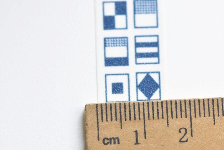 Retro Blue Washi Tape 15mm Wide x 5 Meters Roll No.10634