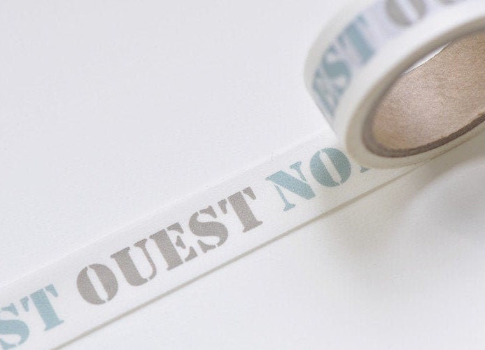 Retro Washi Tape /Masking Tape North South West East 15mm wide x 5 Meters Roll No.10642