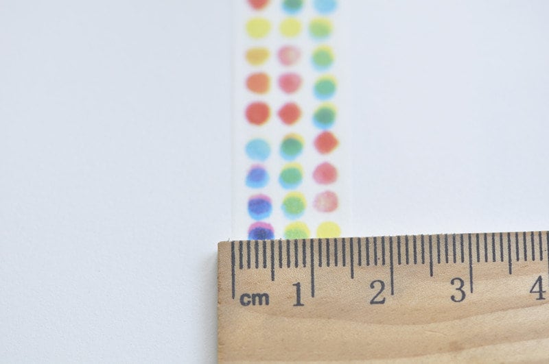 Cute Colorful Polka Dots Washi Tape/ Japanese Washi Tape 15mm Wide x 5M Roll No.10652