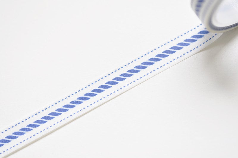 Skinny Blue Washi Tape 10mm Wide x 5M Roll No.12399