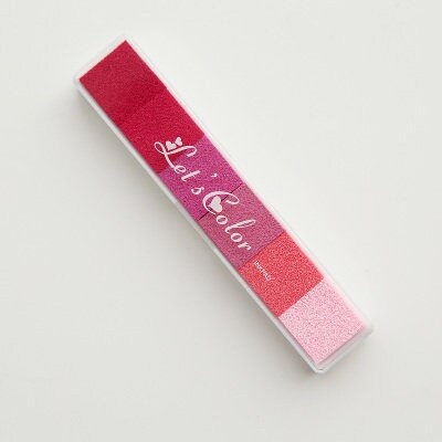 Mini Ink Pads Set of 6 Colors For Fingerprints, Craft Paper, Scrapbooking, Wedding Fast Drying Water Base Gradient Ink