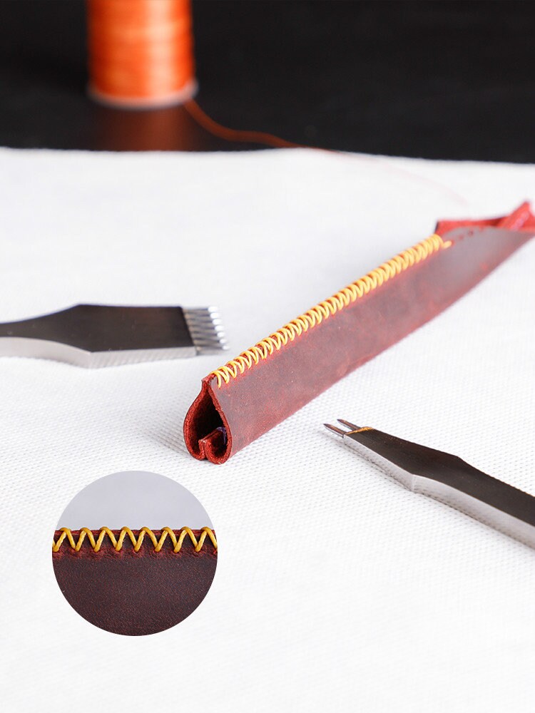 3mm/4mm/5mm Leather Stitching Prong Round Chisel - 2 prongs/ 5 prongs/ 7 prongs