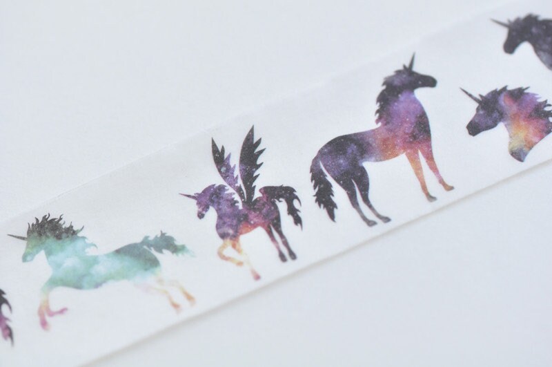 Lovely Unicorn Horse Washi Tape 30mm wide x 5M No.13135