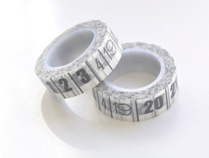 Numbers 1 to 24 Deco Washi Tape 15mm x 10M Roll No.12836