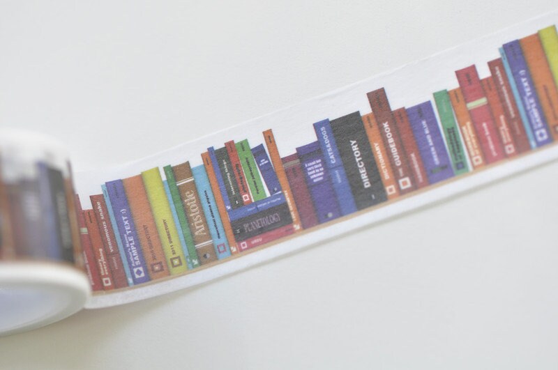 Books On Bookshelf, Library Washi Tape/ Masking Tape 20mm X 5M No.12069