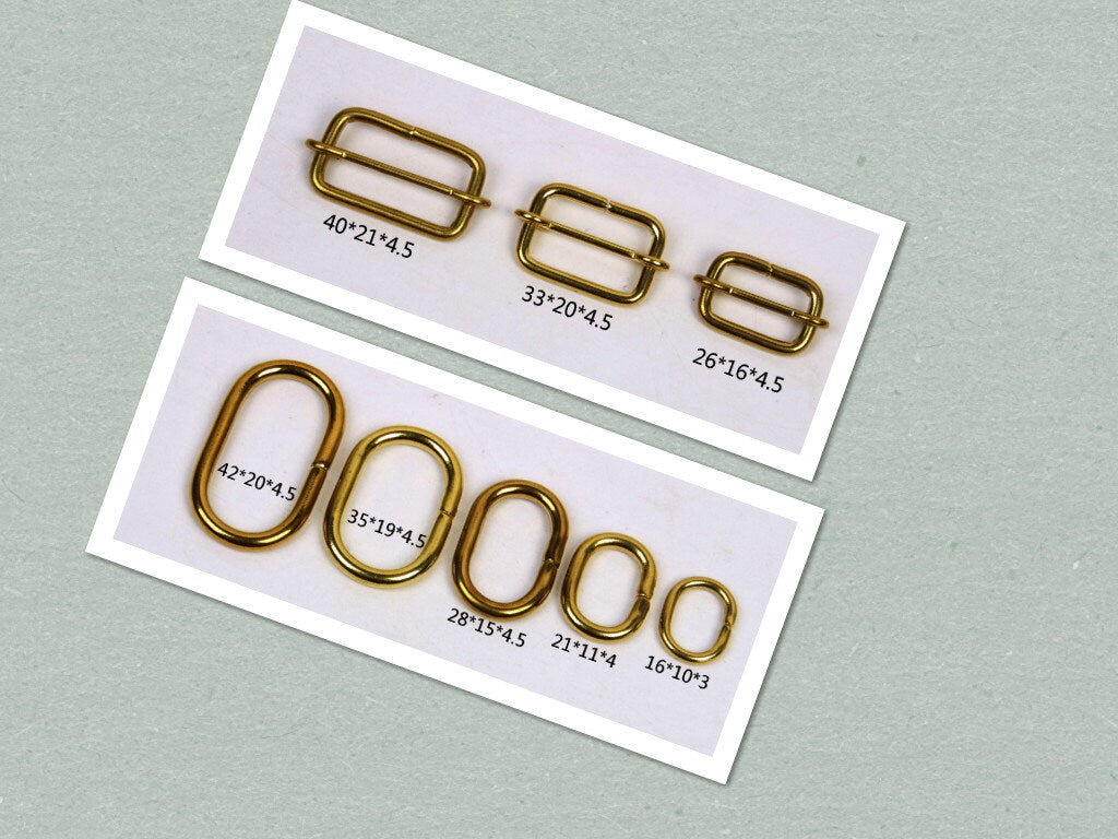 Brass Oval Ring/ Handbag Hardware/ Oval Loops/ Bag Rings 2pcs A Pack