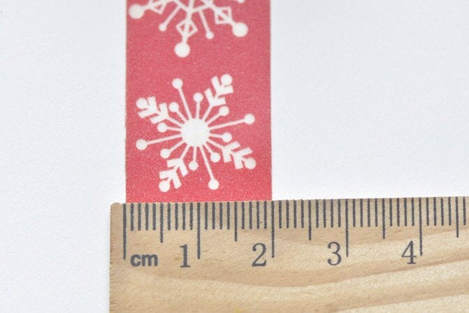 Merry Christmas Snowflake Washi Tape Scrapbook Supply 20mm Wide x 5M Long No.12129