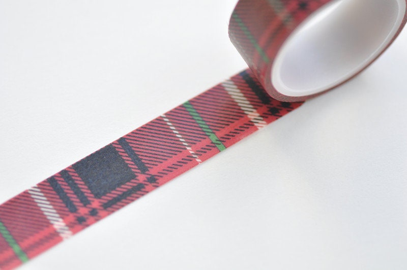 Black Twill Pattern Striped Washi Tape Japanese Masking Tape 15mm wide x 3 Meters Roll No.12337