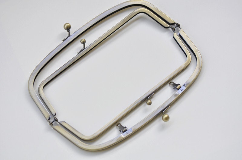 21.5cm( 8 1/2") Brushed Brass Double Purse Frame Bag Hanger High Quality
