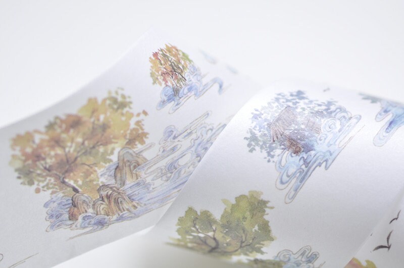 Vintage Pavilion Washi Tape 45mm wide x 3 Meters Roll No.12547