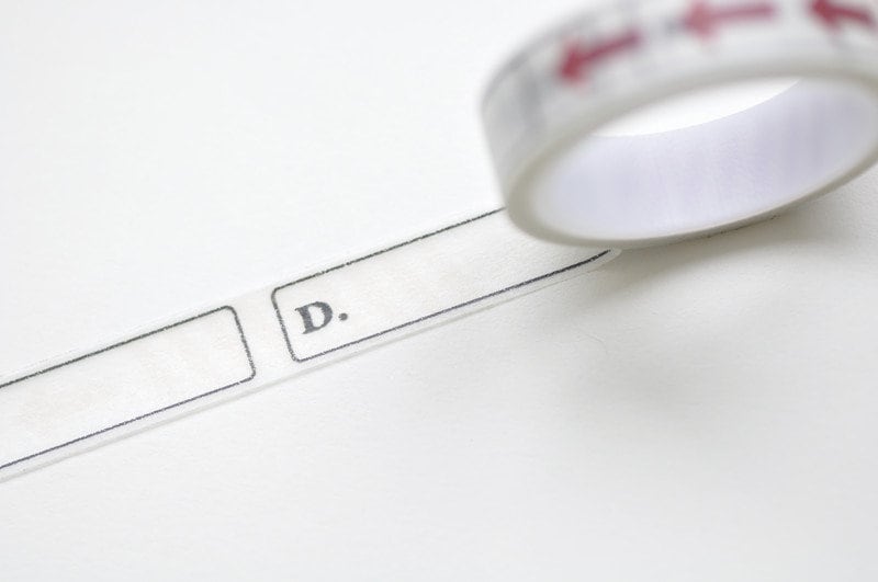 Skinny Washi Tape 10mm Wide x 5M Roll No.12586