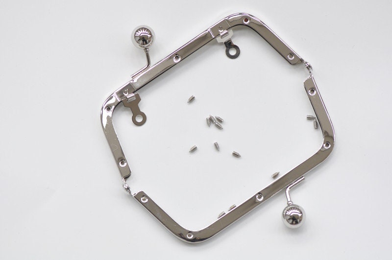 14cm ( 5 1/2 Inch) Purse Frame With Screws Silver And Gold